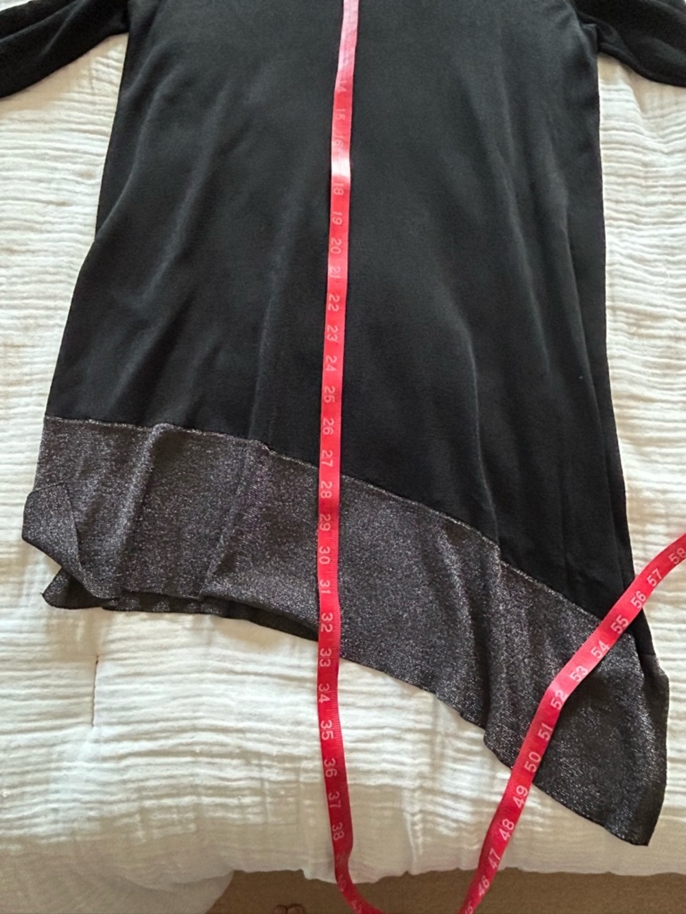 Eileen Fisher asymmetrical hem tunic Semi Sheer Metallic - Picture 8 of 9